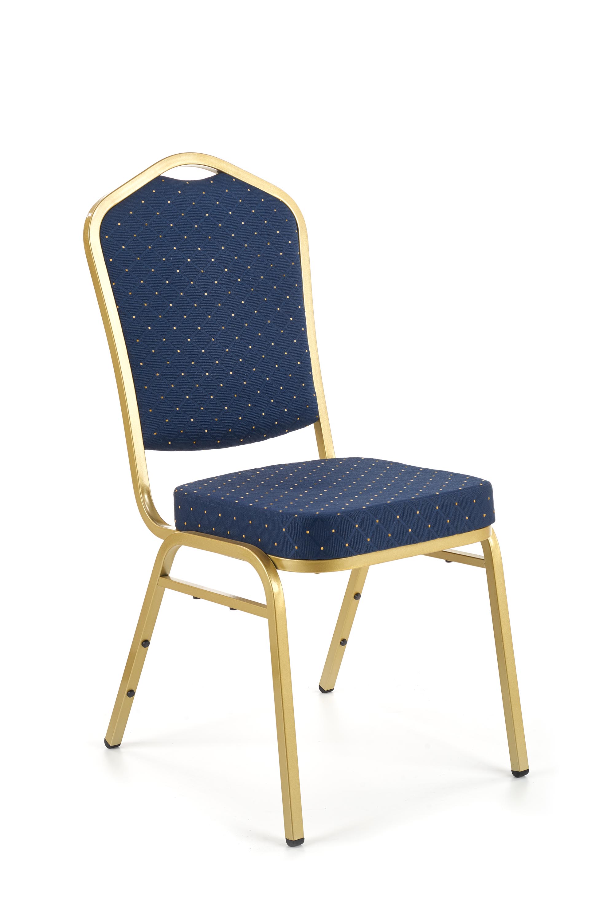 K66 krzesło niebieski, stelaż złoty (1p=1szt)