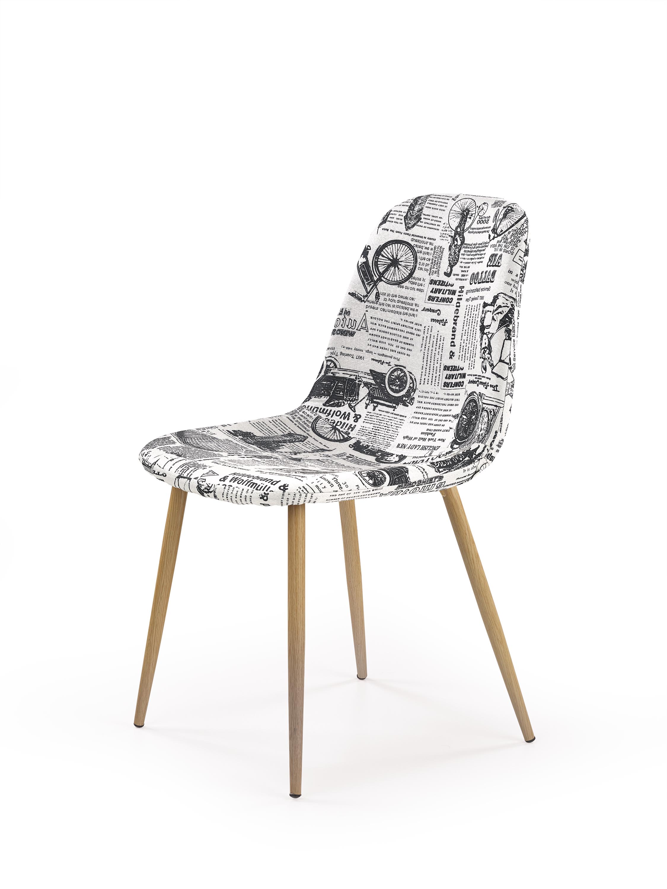 K220 krzesło tapicerka wielobarwny, nogi - dąb miodowy