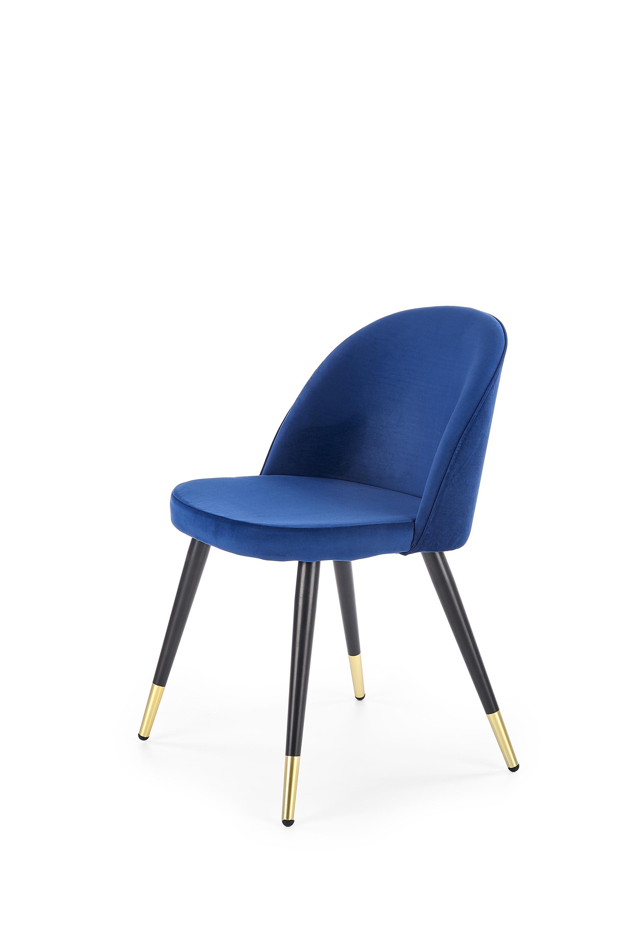 K315 krzesło nogi - czarny / złoty, tapicerka - granatowa (1p=4szt)