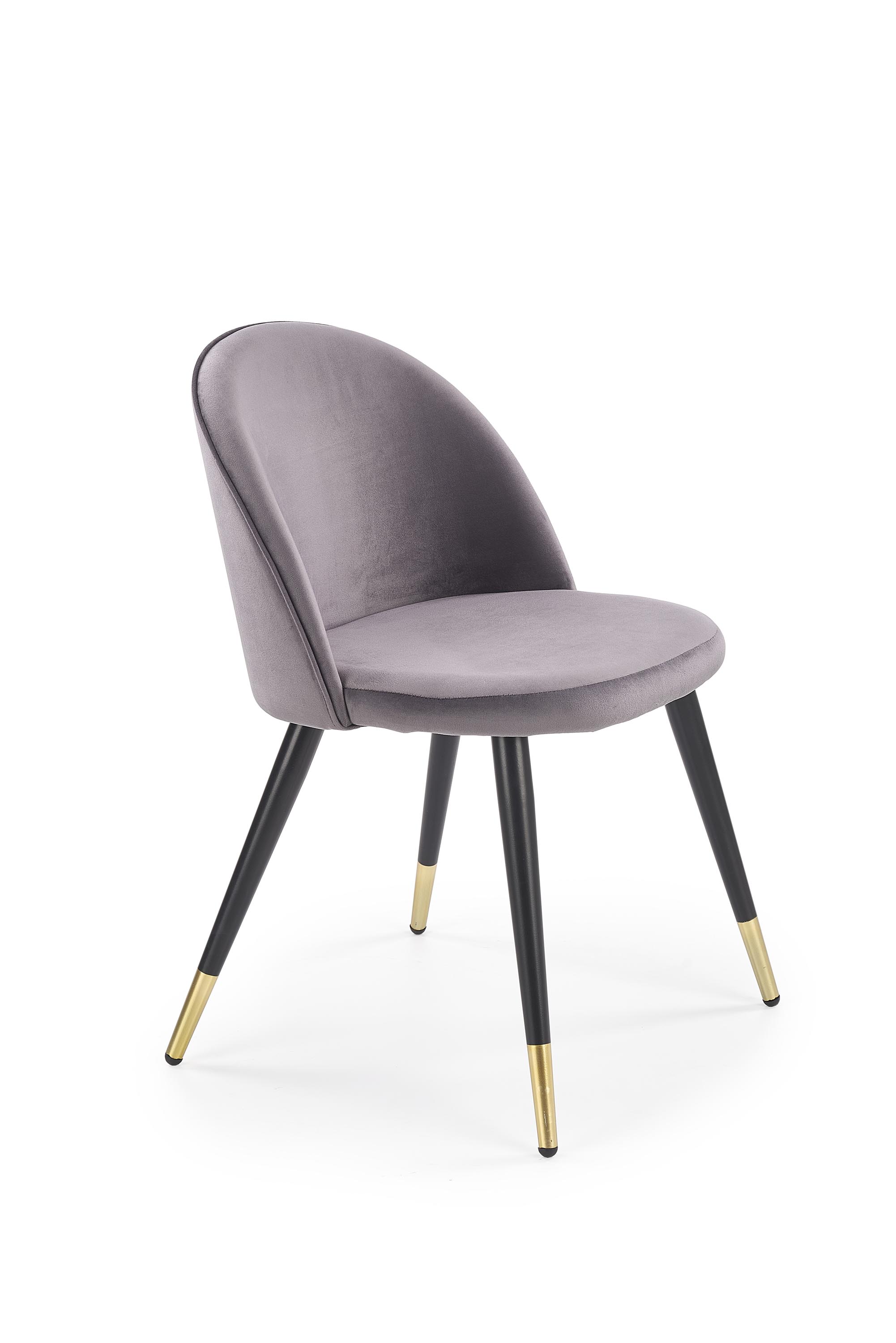 K315 krzesło nogi - czarny / złoty, tapicerka - ciemny popiel