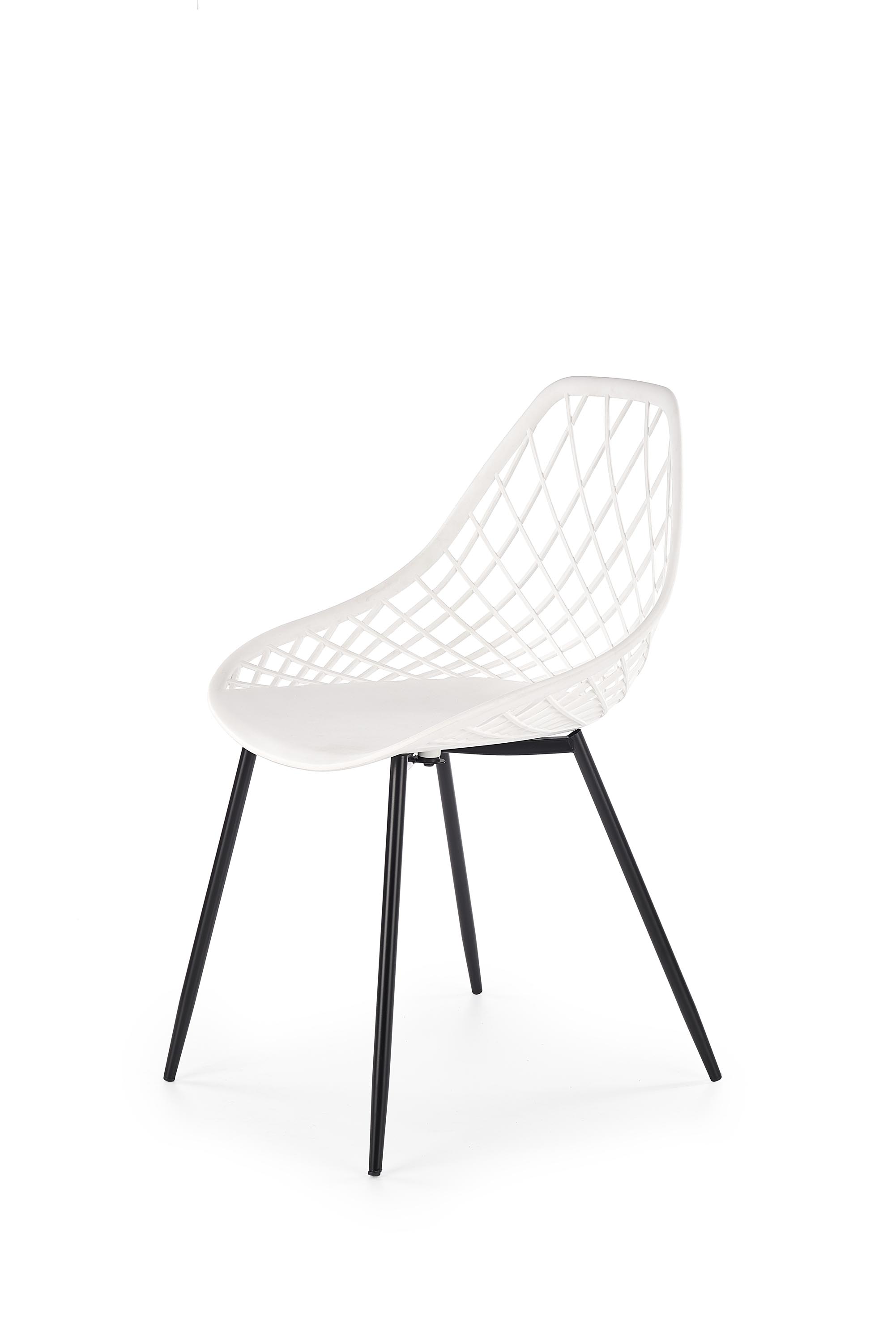 K330 krzesło nogi - czarne, siedzisko - białe
