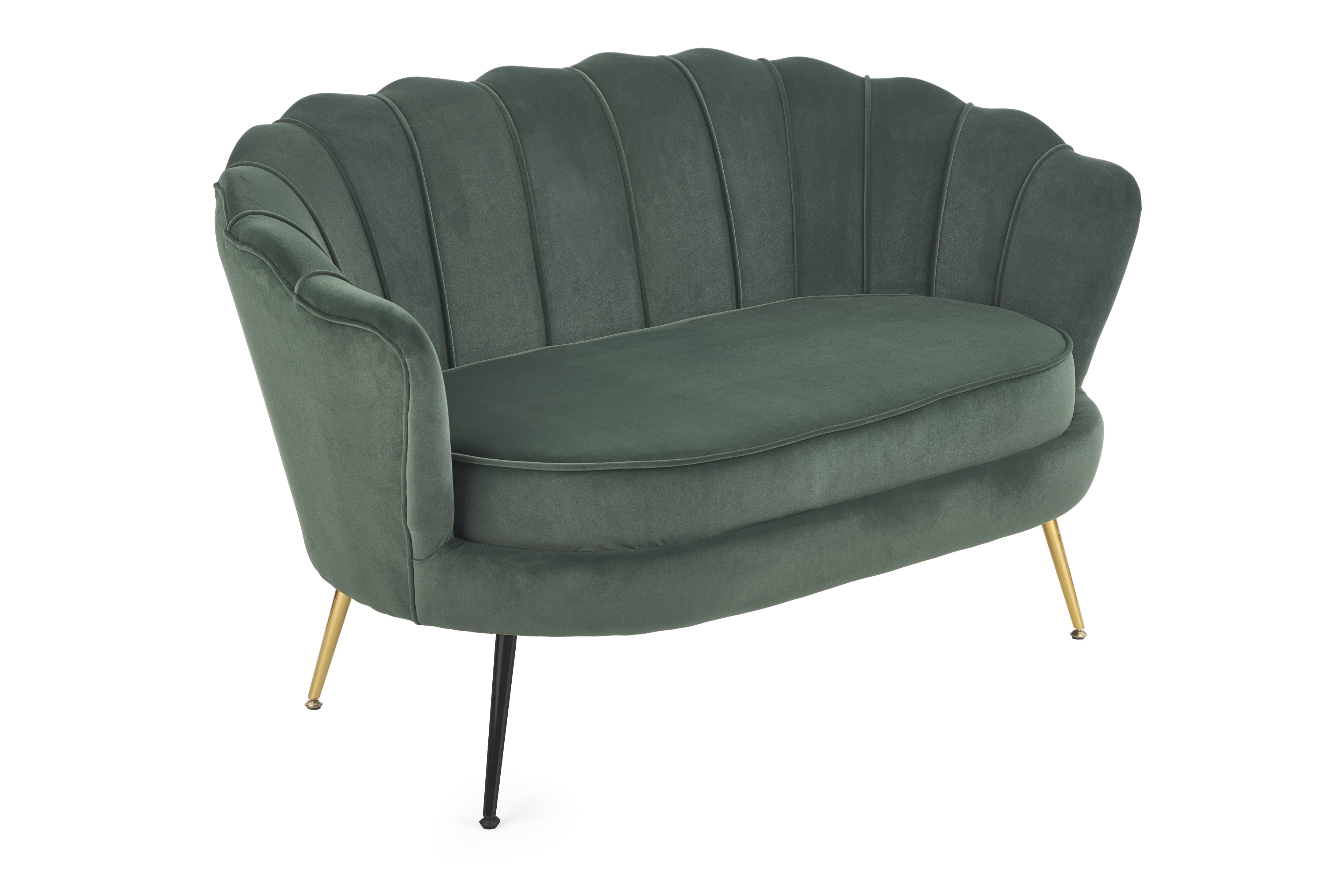 AMORINITO XL fotel wypoczynkowy ciemny zielony / złoty