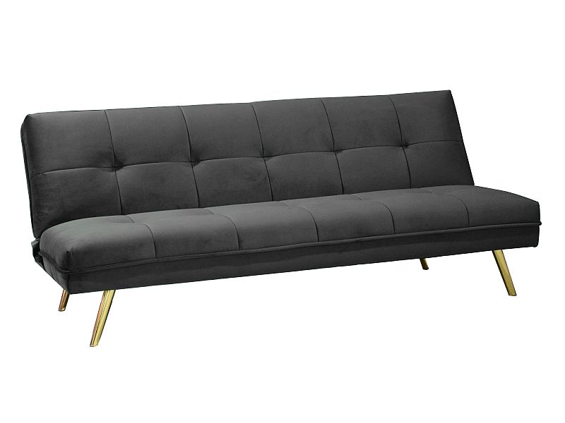 SOFA MORITZ VELVET SZARY/ZŁOTY