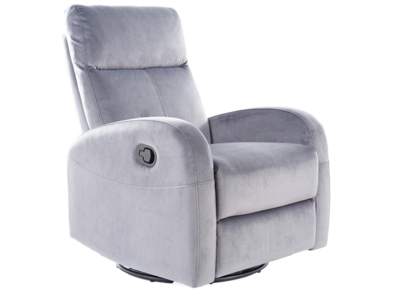 Fotel rozkładany relax OLIMP velvet szary