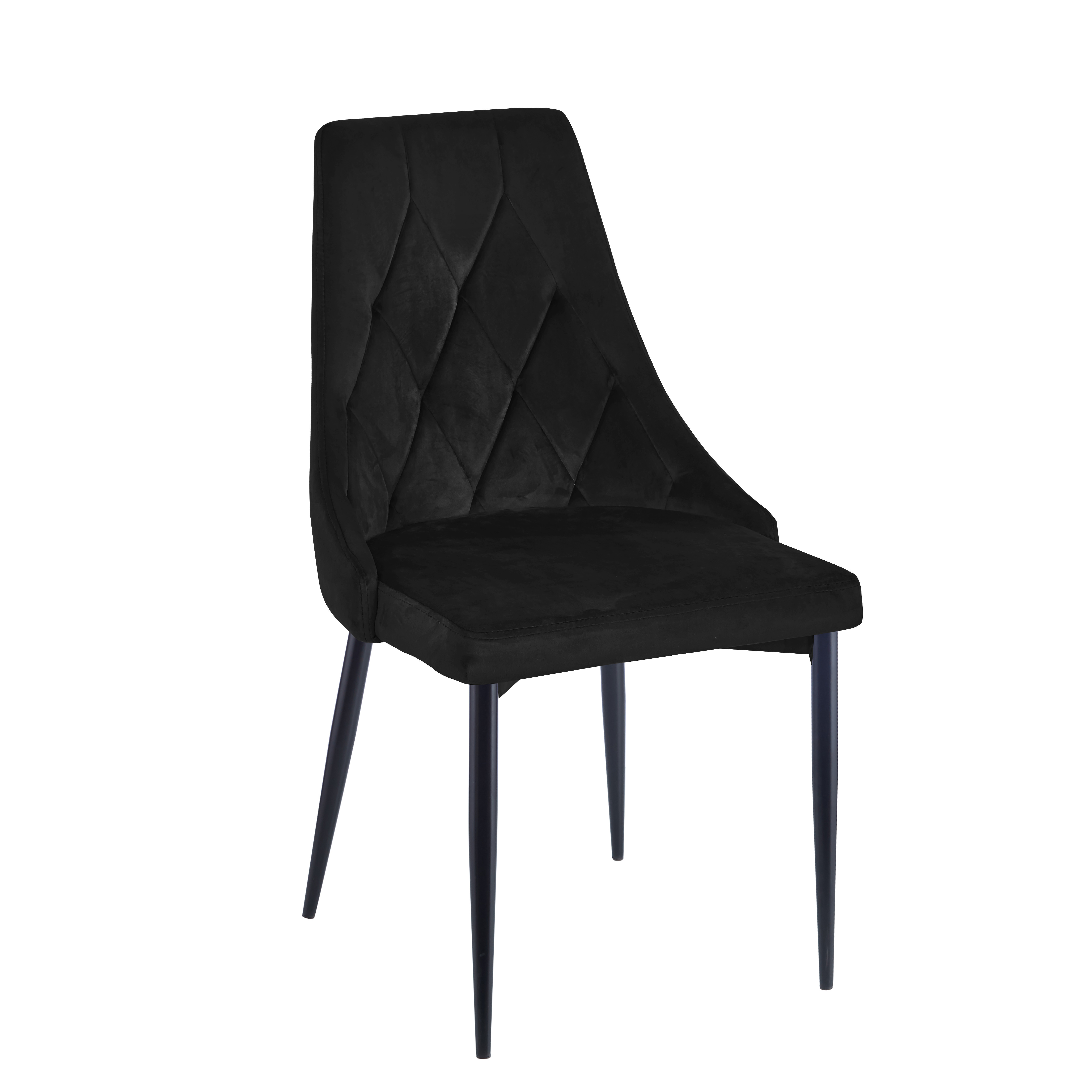 Krzesło MC-01-2 velvet (czarne) - czarne nogi