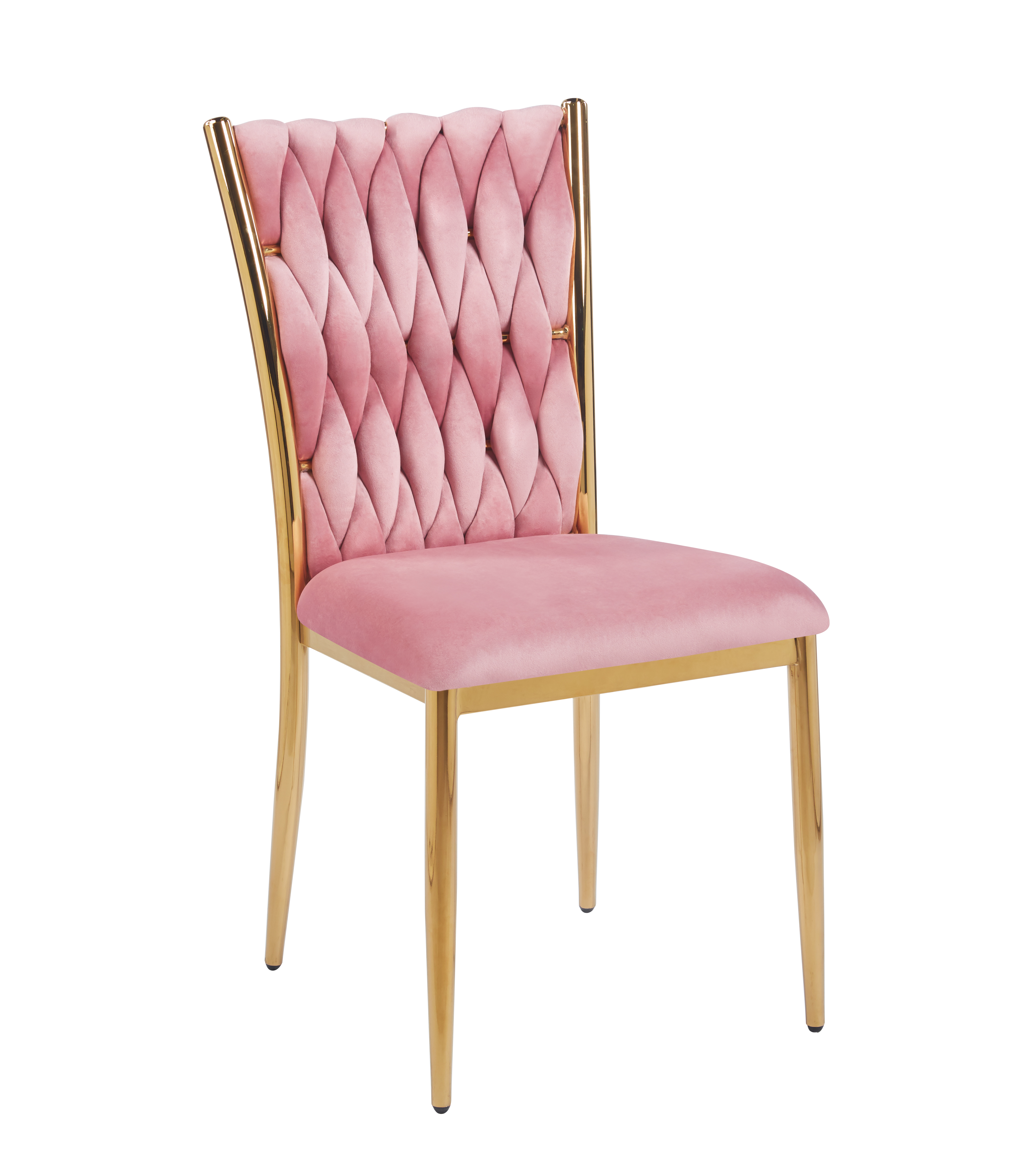 Krzesło K37-FX (G) velvet (różowe)