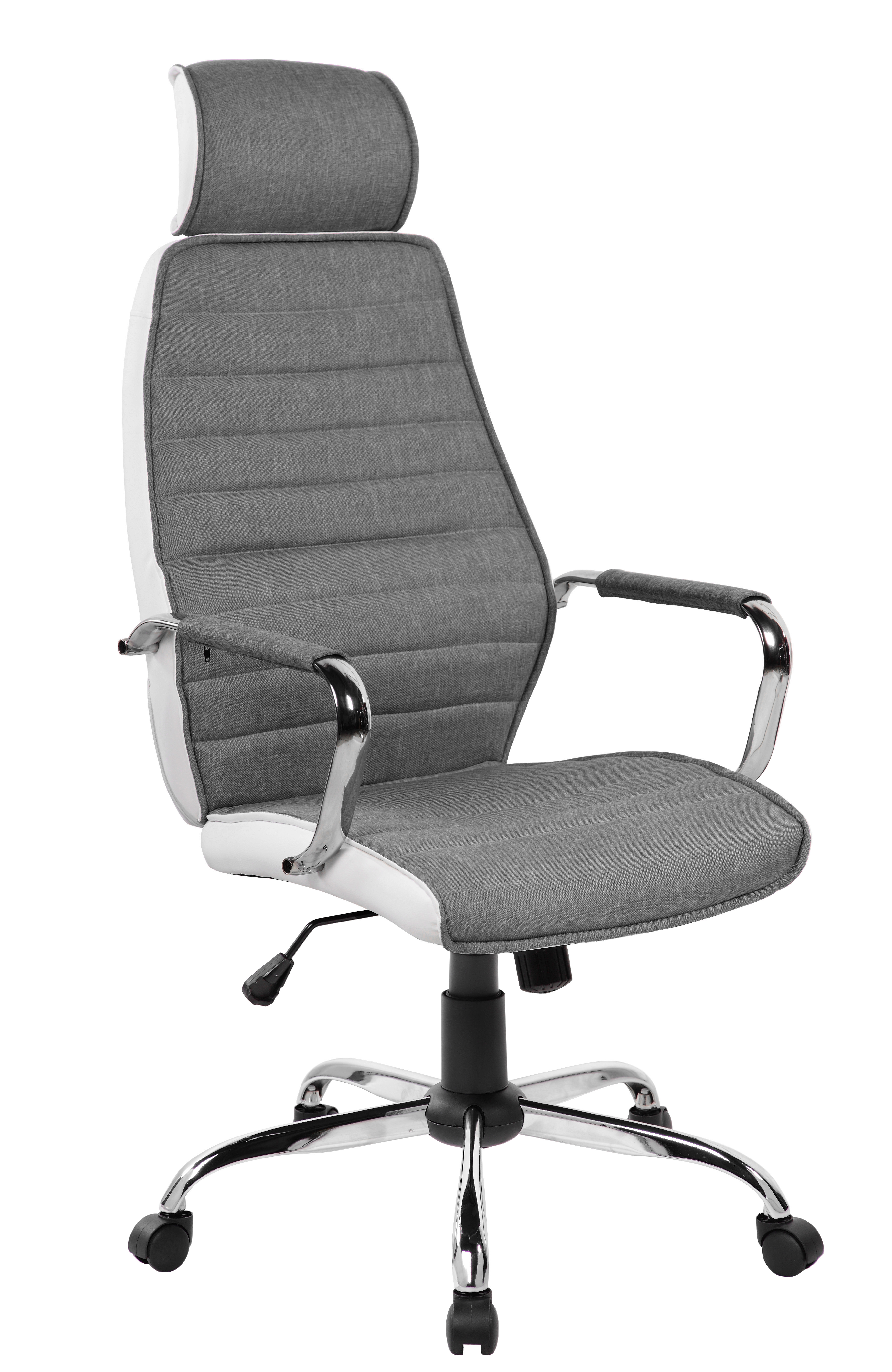 Fotel biurowy QZY-41H szaro/biały