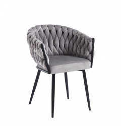 Krzesło velvet K7-FX (szare)