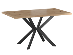 Stół rozkładany (dąb artisan /czarny) 140(270)x85