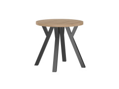 Stół okrągły ST(B80)-FX (dąb złoty craft + nogi Y) Fi80