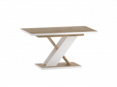 Stół rozkładany ST16-FX (dąb wotan/biały) 85x138(208)