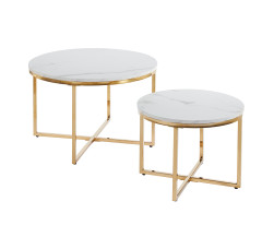 Ława L22-FX (biały marmur) 70+50