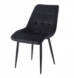 Krzesło J262 tapicerowane, nowoczesne velvet czarne