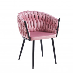 Krzesło velvet K7-FX (różowe)