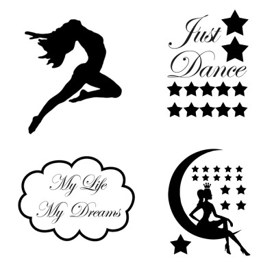 Zestaw naklejek na meble GIRL