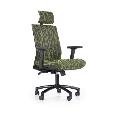 TROPIC fotel gabinetowy czarno-zielony