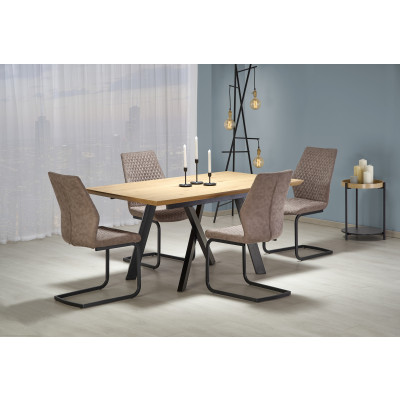 CAPITAL stół 160-200 cm, dąb złoty / czarny