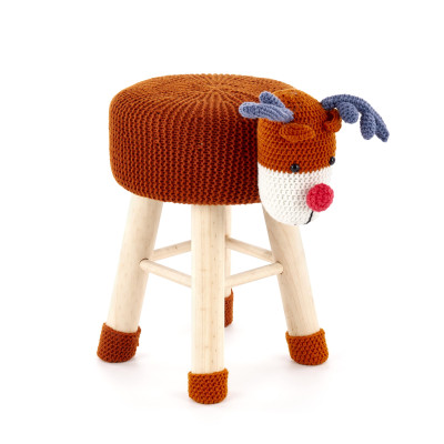 DOLLY 3 pufa renifer wielobarwny