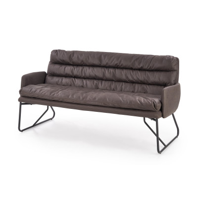 FASSI XL sofa, stelaż - czarny, tapicerka - ciemny popiel