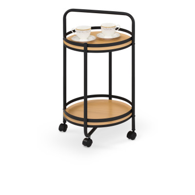 BAR11 stolik barowy czarny / naturalny