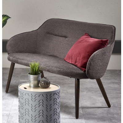 VERANO XL sofa tapicerka - c. popiel, nóżki - orzech