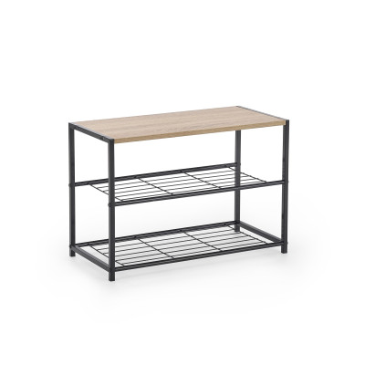 NARVIK ST1 stojak na buty czarny / dąb sonoma