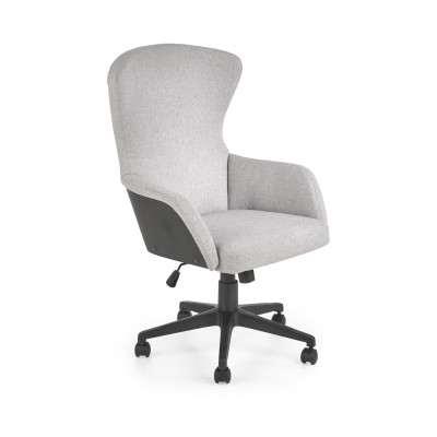 DOVER fotel gabinetowy jasny popiel / czarny