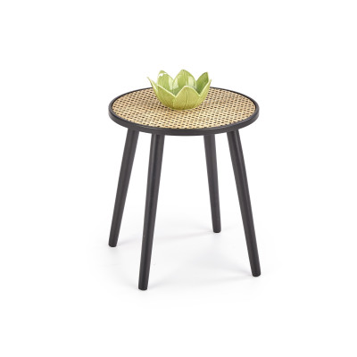 JAKARTA ława czarny / naturalny rattan