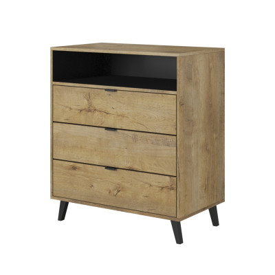 NEST KM-2 komoda dąb lefkas/ czarny