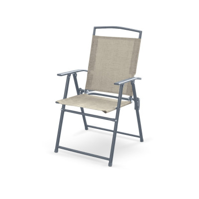 ROCKY krzesło składane popielaty / ciemny popiel