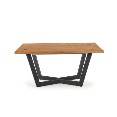 MASSIVE stół rozkładany 160-250x90x77 cm jasny dąb/czarny