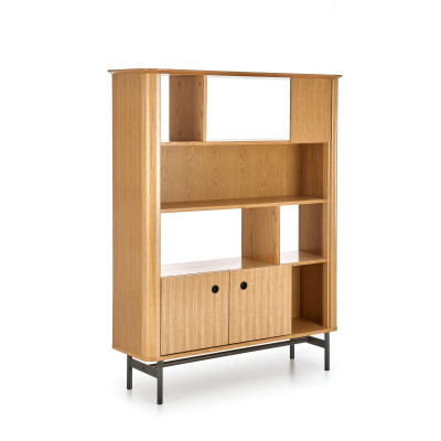 SMART regał REG-2 dąb naturalny/czarny