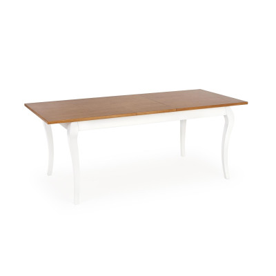 WINDSOR stół rozkładany 160-240x90x76 cm kolor ciemny dąb/biały
