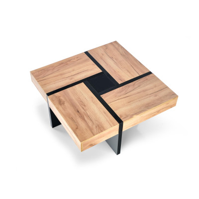 SEVILLA ława blat: dąb craft, nogi: czarny