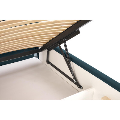 MODULO W2 łóżko 160 - wezgłowie ciemny zielony tap. Monolith 37