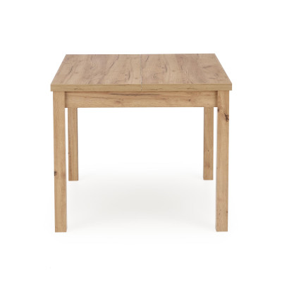 TIAGO KWADRAT stół rozkładany 90-125/90 blat: dąb craft, nogi: dąb craft