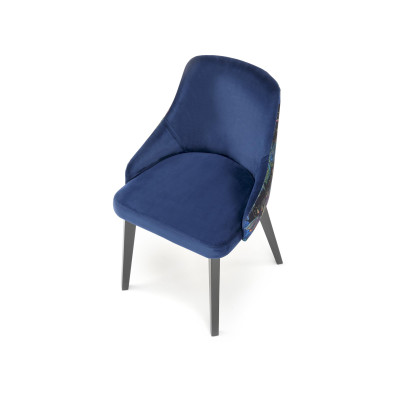 ENDO krzesło czarny / tap: BLUVEL 86 (granatowy)