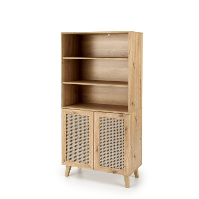 BORNEO REG-1 regał dąb artisan/czarny