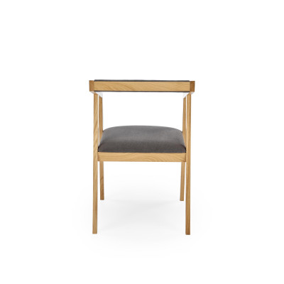 AZUL 2 krzesło dąb naturalny / tap. popiel