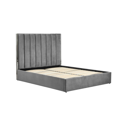 PALAZZO łóżko 160, popielaty / srebrny