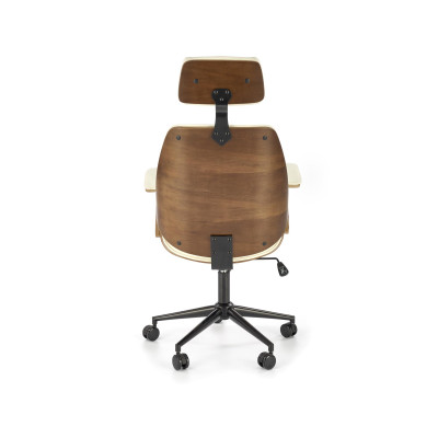 IGNAZIO fotel obrotowy, orzechowy-kremowy