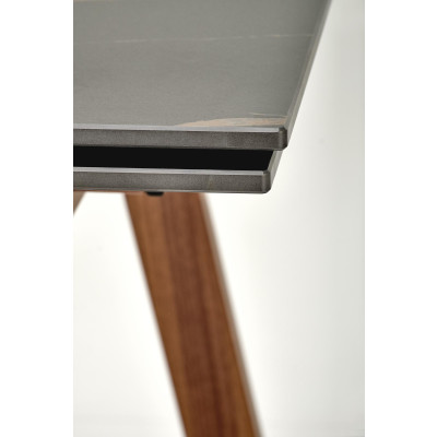 LOZANO stół rozkładany, czarny marmur / orzechowy