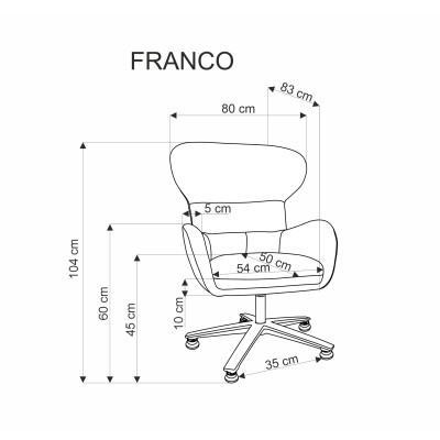 FRANCO fotel wypoczynkowy beżowy