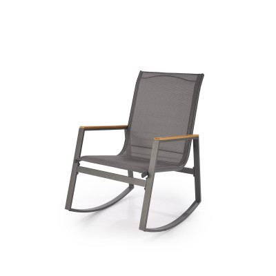 Krzesło ogrodowe bujane ZLATAN c.popiel / j.popiel