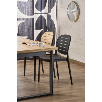 CANDIDO stół rozkładany dąb wotan / czarny