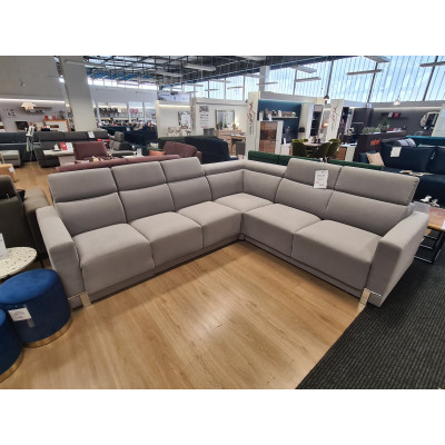 Narożnik Belize z funkcją spania i fotelem relaks szary