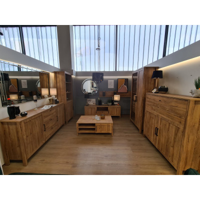 Zestaw mebli do salonu Malte Brun styl industrialny