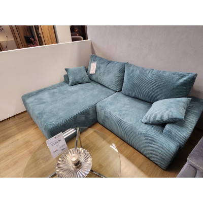 Narożnik ORINOKO z funkcją spania i pojemnikiem lewy tkanina sztruks