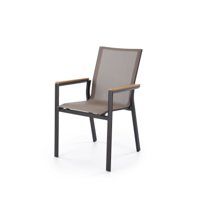 Krzesło FIERRO czarny / popielaty / brązowy