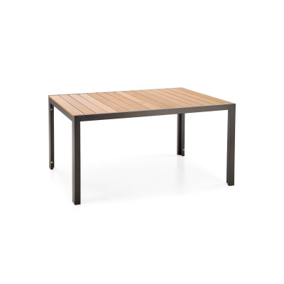 Stół FIERRO prostokątny, brązowy / czarny